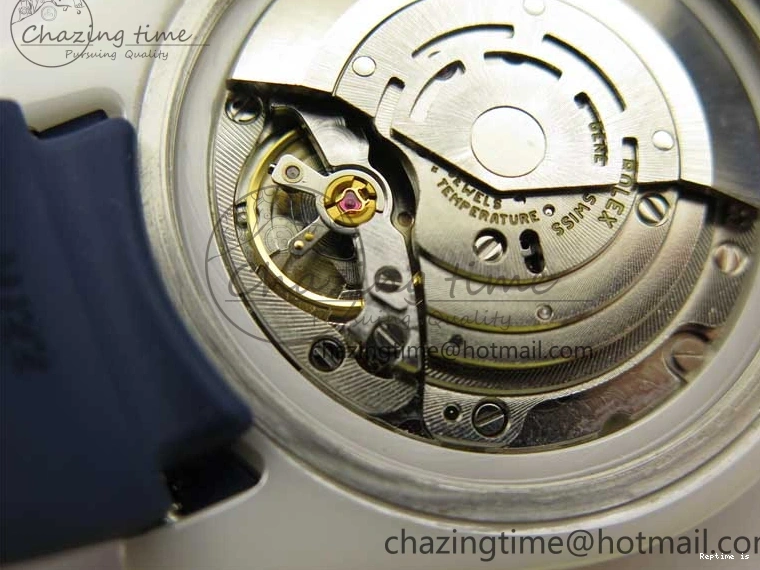 0104 Submariner 40mm White Ceramic 5GF Best Edition Dark Blue Dial on Blue Rubber Strap SA DailyWear 2486